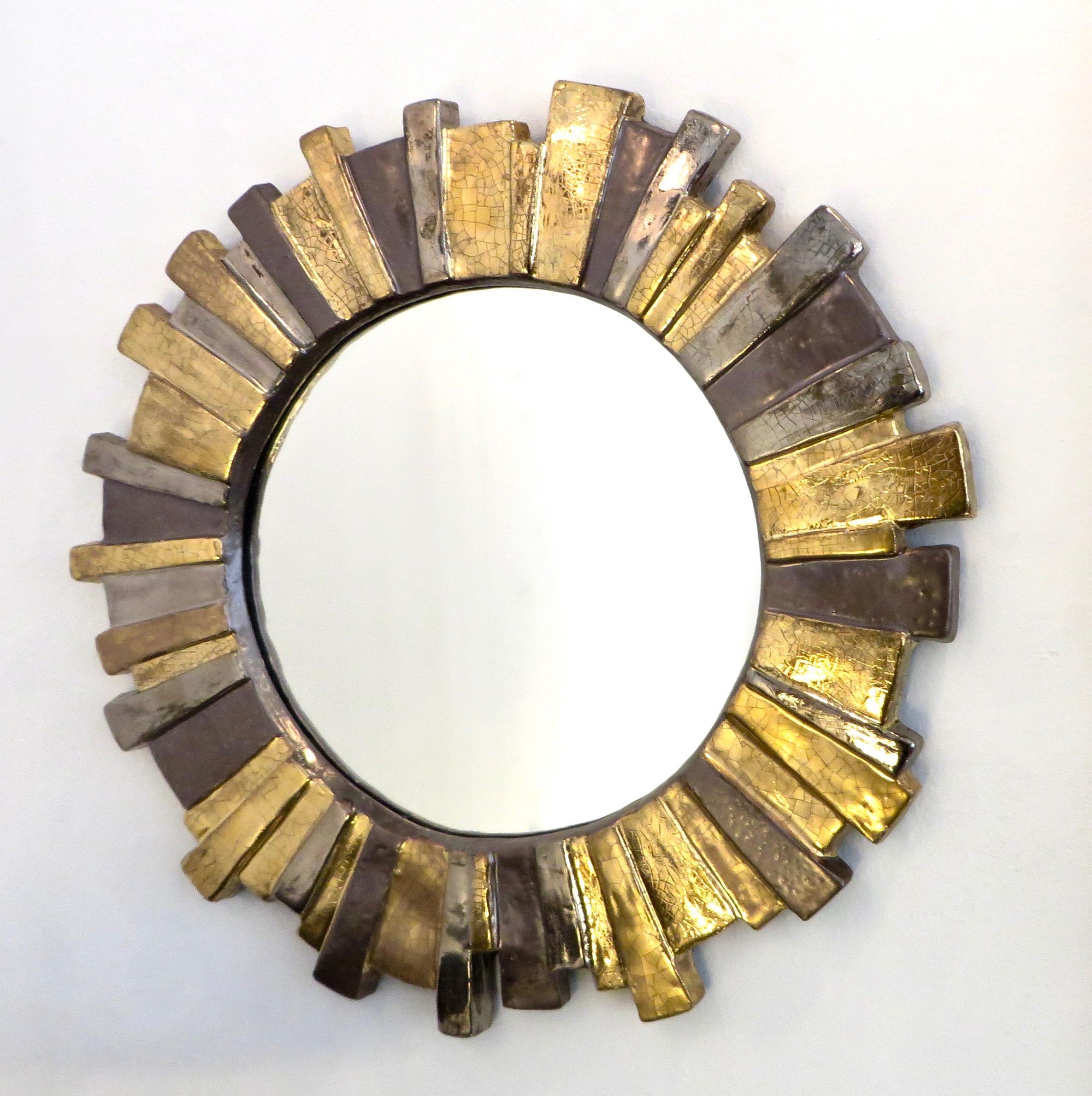 gold and silver mirrors