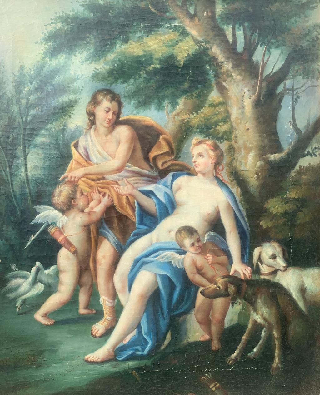 François Lemoyne - Peinture figurative du XIXe siècle - Scène mythologique en vente 1