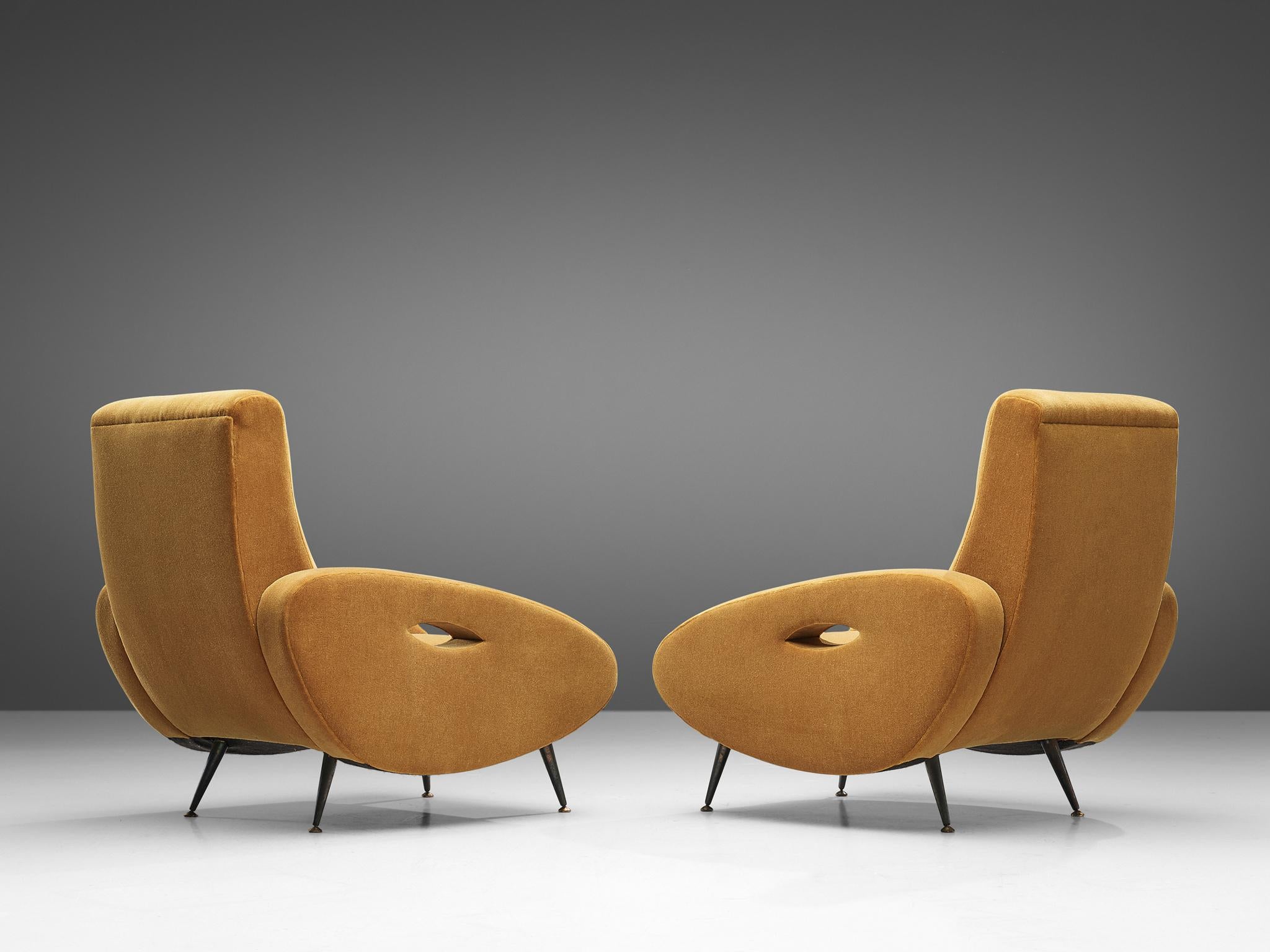 Mid-Century Modern Francois Letourneur Pair of Reupholstered Lounge Chairs
