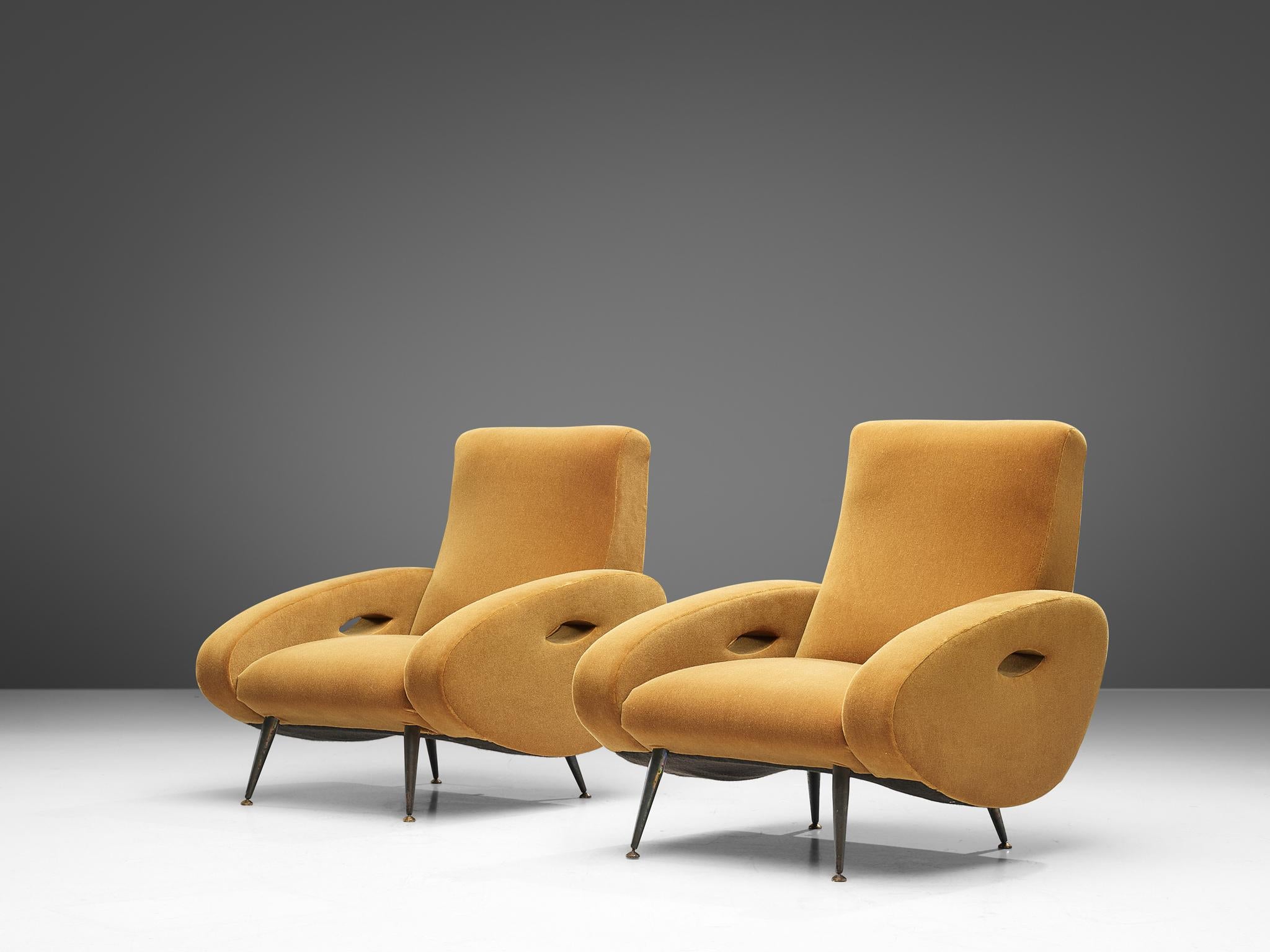 Mid-20th Century Francois Letourneur Pair of Reupholstered Lounge Chairs