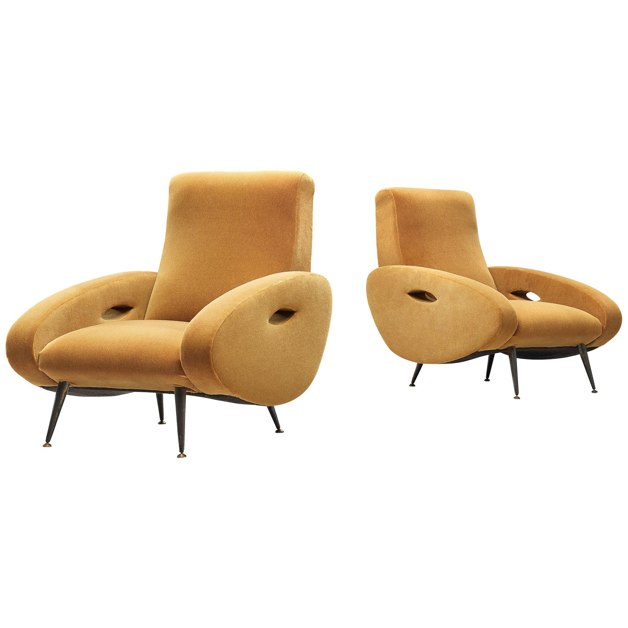 Francois Letourneur Pair of Reupholstered Lounge Chairs