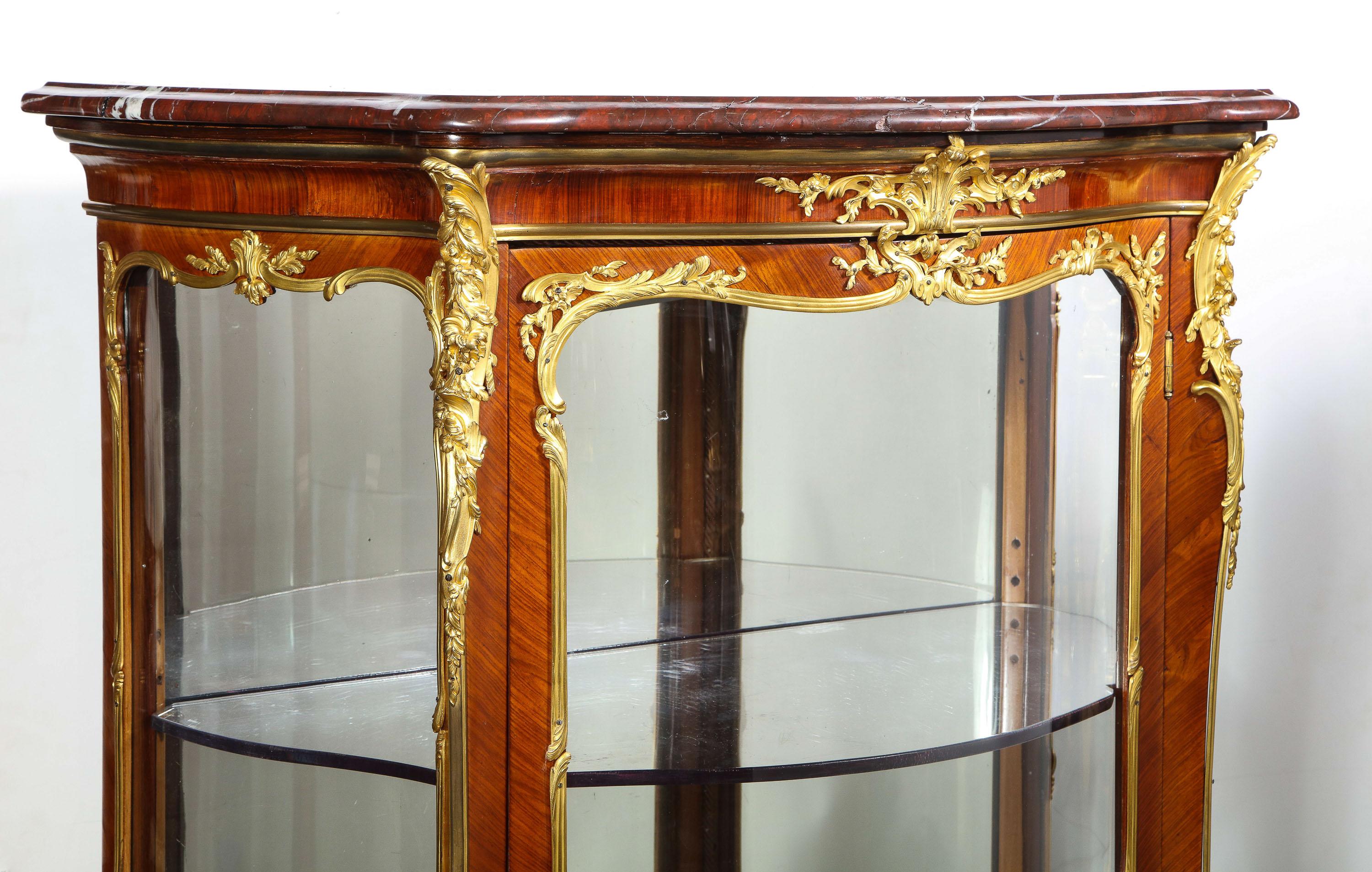 Francois Linke, an Exceptional French Ormolu-Mounted Kingwood Vitrine Cabinet 8