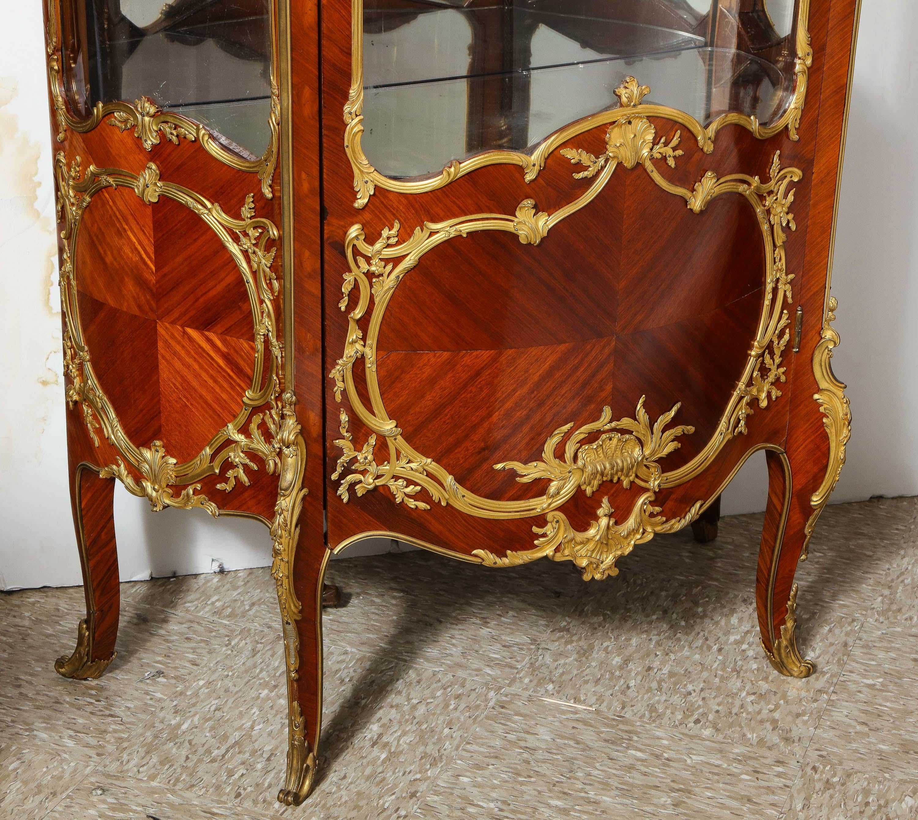 Francois Linke, an Exceptional French Ormolu-Mounted Kingwood Vitrine Cabinet 9