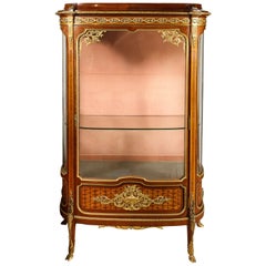 Francois Linke, an Exceptional French Ormolu-Mounted Kingwood Vitrine Cabinet