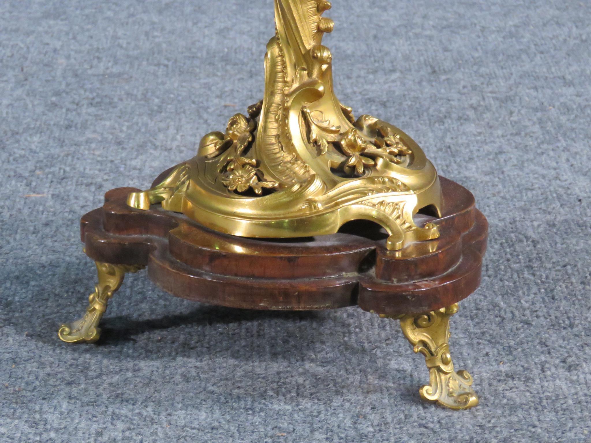 French Francois Linke Attributed Bronze Petite Jewelry Vitrine Display Table C1880s