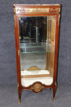 Francois Linke French LOuis XV Style Bronze Mounted Narrow Vitrine C. 1915