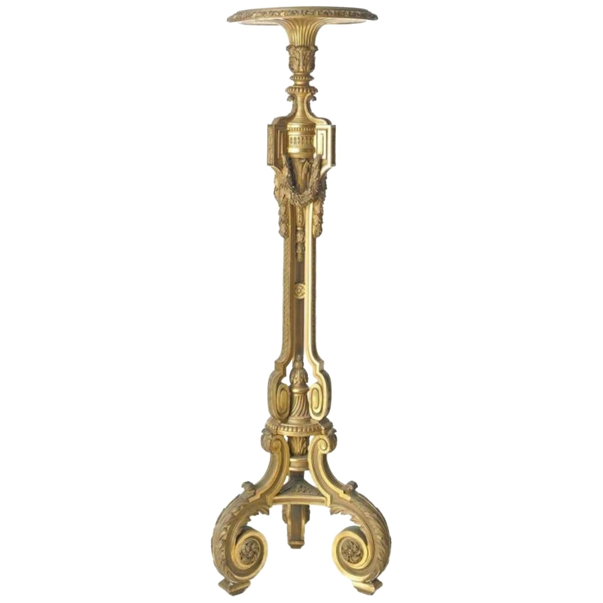 Francois Linke Giltwood Torchère For Sale