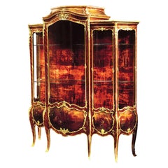 François Linke Louis XV Style Ormolu-Mounted Vernis Martin Vitrine Cabinet