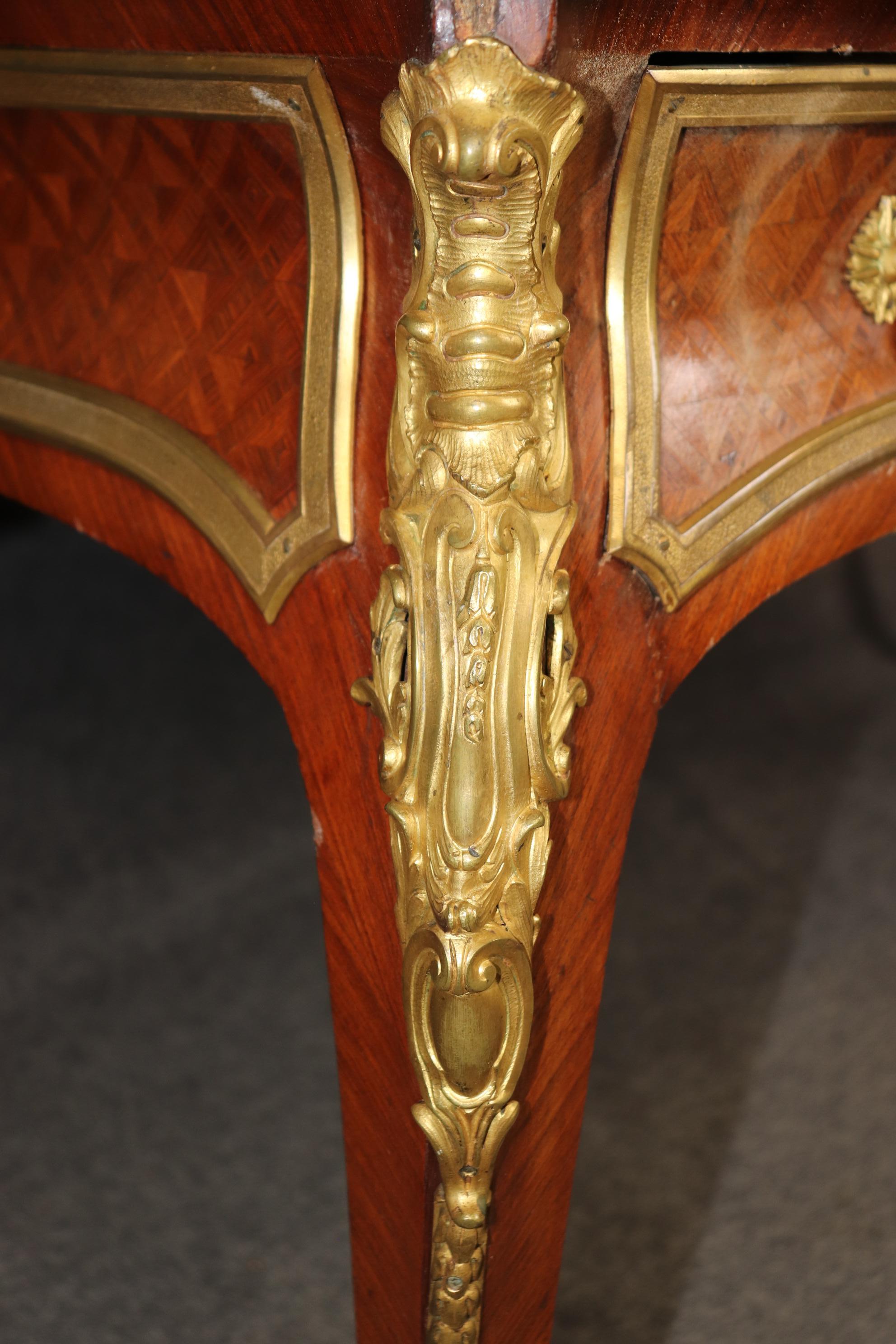 Francois Link Scrivania di qualità con piano in pelle montata in bronzo in vendita 4