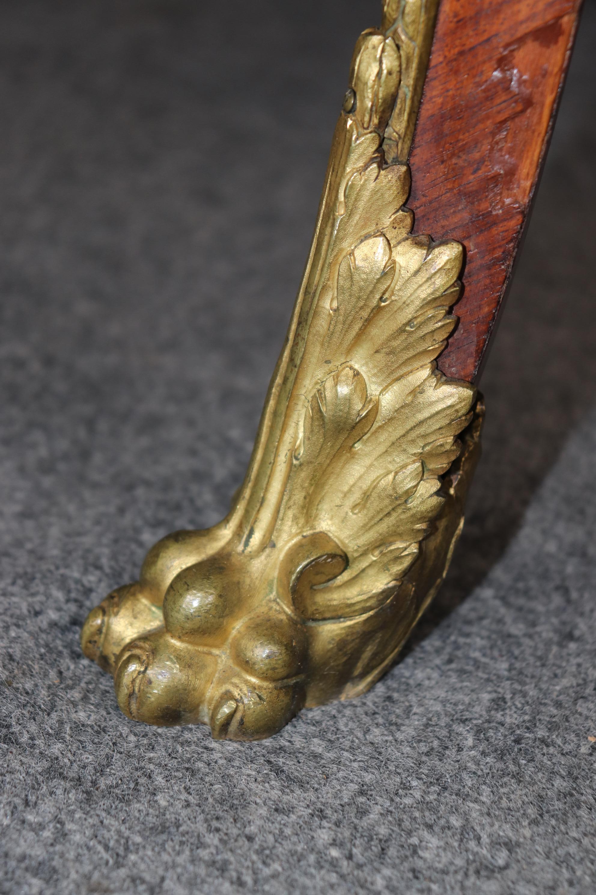 Francois Link Scrivania di qualità con piano in pelle montata in bronzo in vendita 1