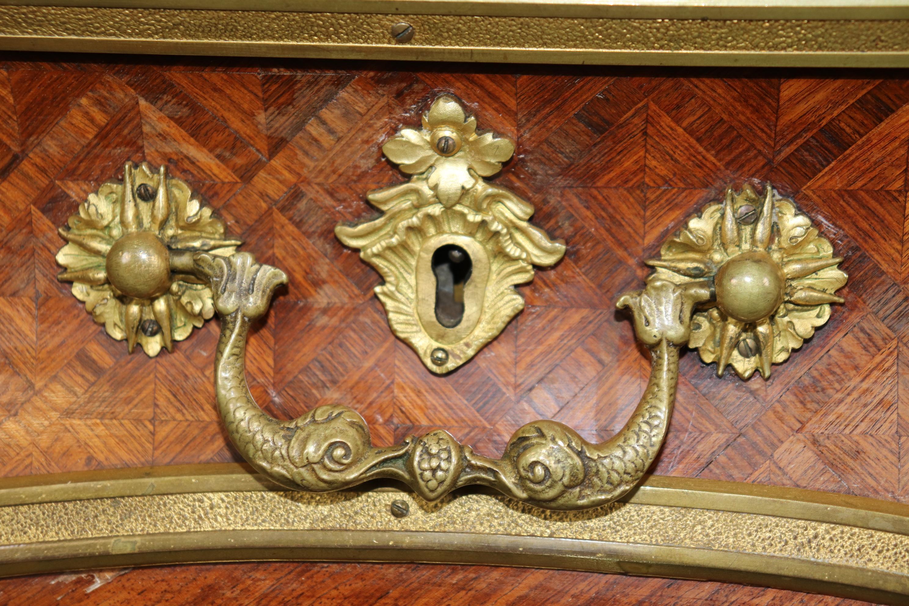 Francois Link Scrivania di qualità con piano in pelle montata in bronzo in vendita 2
