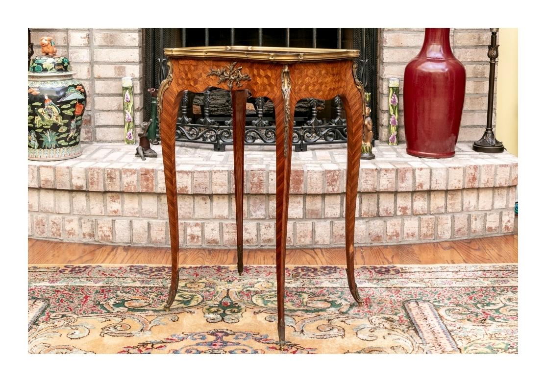 Francois Linke Rare Signed Parquetry Inlaid Hinged Side Table With Bronze Mounts For Sale 14
