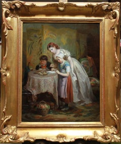 Mother with children at homework