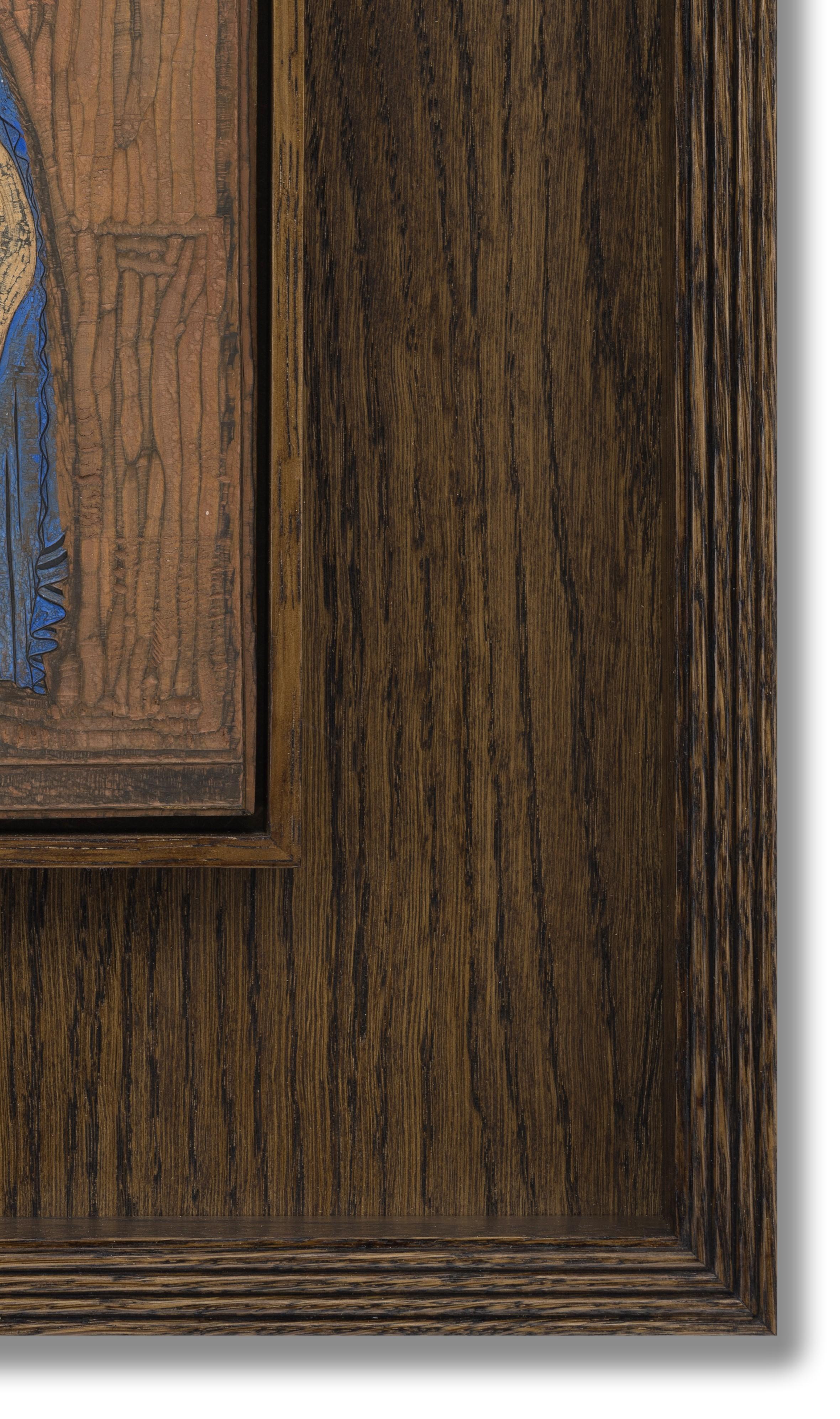 Bemaltes, graviertes Holz, 20,5 cm x 13,5 cm, (41 cm x 34 cm gerahmt).  (Provenienz: Félix Marcilhac, ein französischer Kunsthistoriker, der Objekte des Art déco sammelte; Sotheby's, Paris, 11. März 2014)

Der aus der Schweiz stammende Maler,