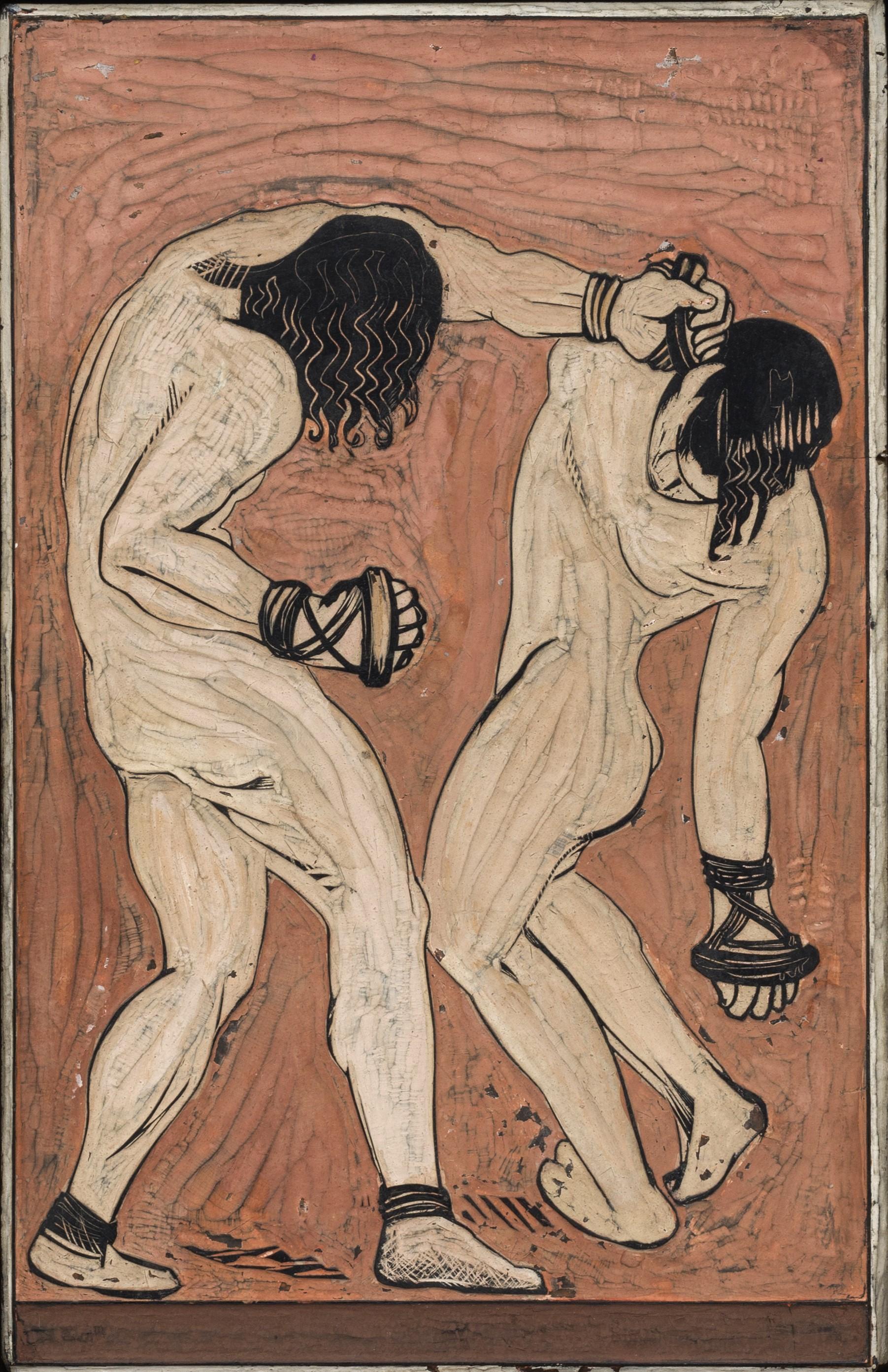 The Wrestlers (Illustration for Homer's Odyssey)