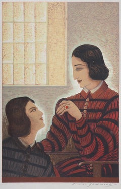 Conversazione - Stampa xilografica originale