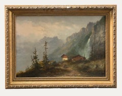 Antique Louis Thomas - Framed 19th Century Oil, The Cascade of Dard