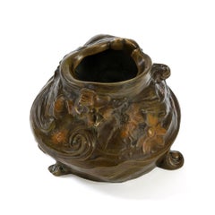 François Madurell "Female Faces" Bronze Jardinière