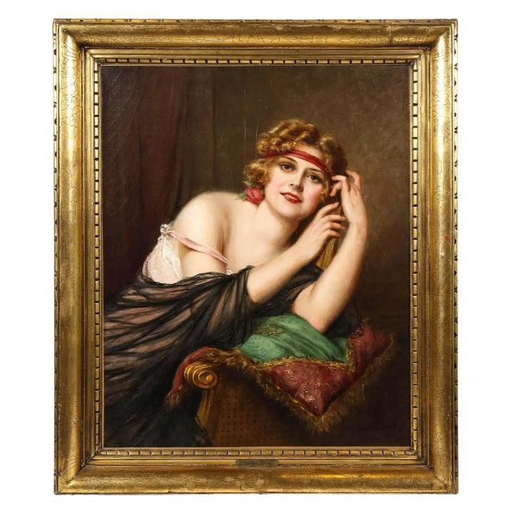 Francois Martin Kavel Francois Martin Kavel Portrait of E For Sale