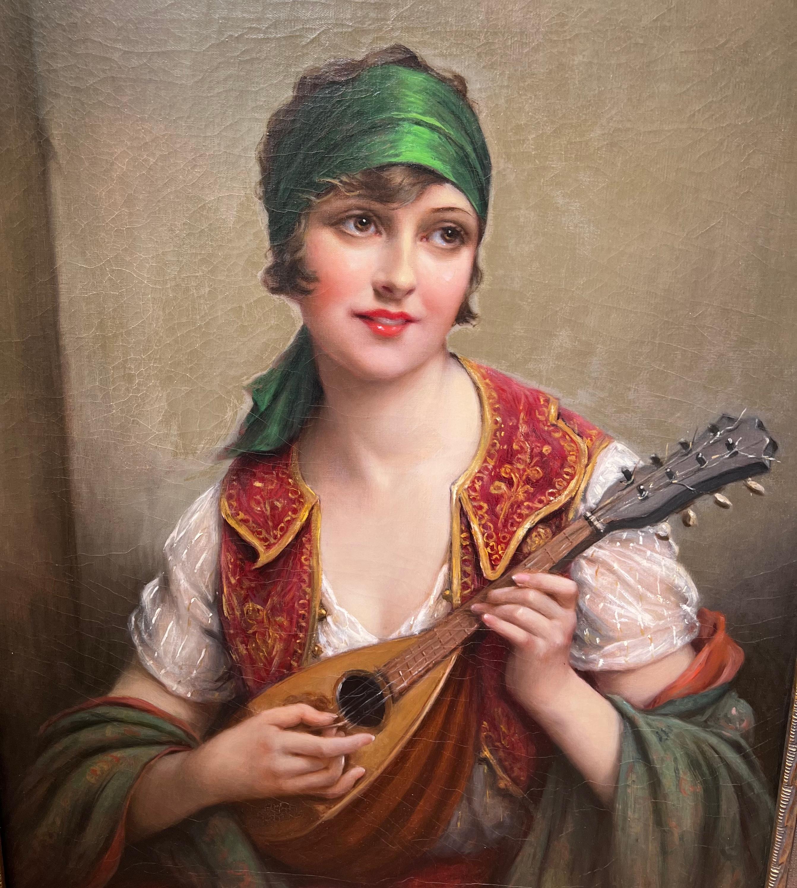 Francois Martin-Kavel (1861 - 1931) war in Frankreich tätig und lebte dort.   Er war ein profilierter Frauenmaler, insbesondere des Orientalismus

Seine Auktionsrekorde liegen bei über $20.000

Ein so schönes realistisches Gemälde!

Hier haben wir