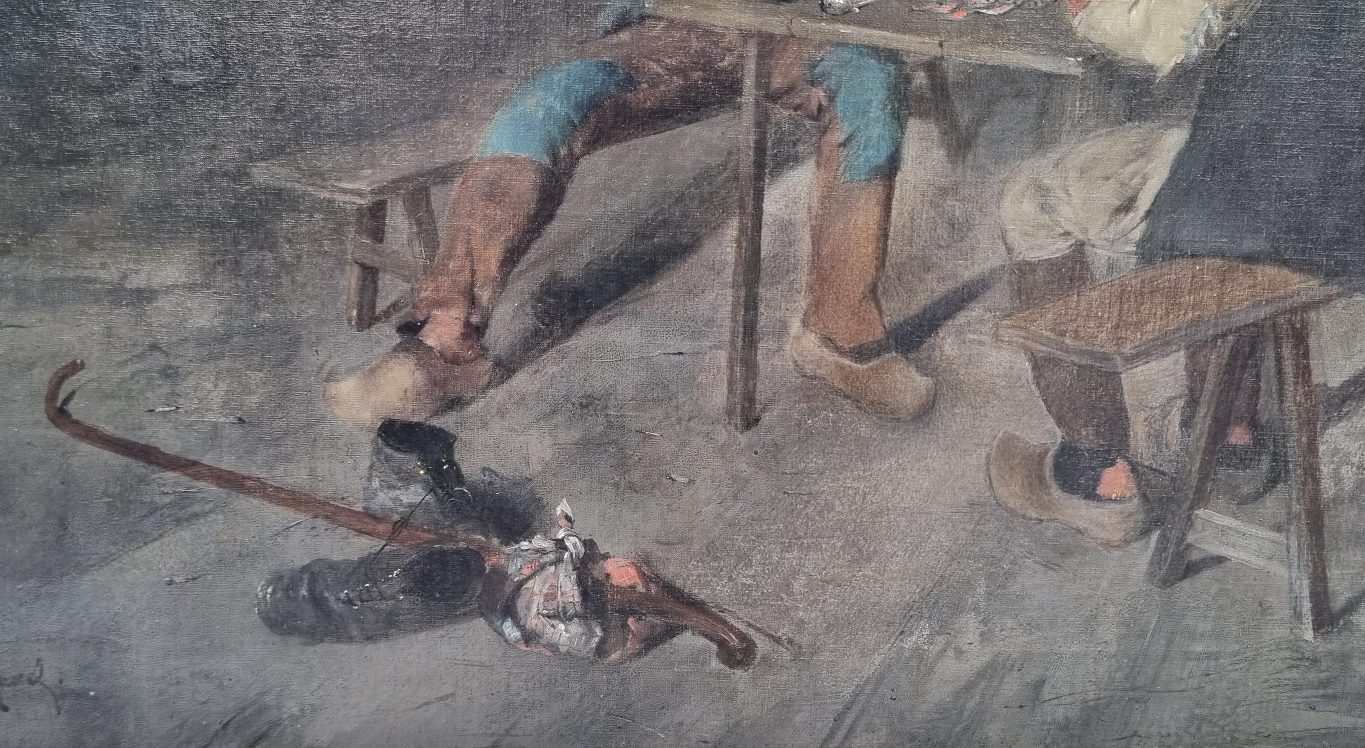 François MARTIN-KAVELParis, 1861 - 1931Le jeu de cartesHuile sur toile51 x 62 cm (68 x 78,5 cm avec le cadre)Signée en bas à gauche et datée en bas à droite 