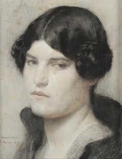 Portrait of the model and future wife of the painter : Almerinda Caira