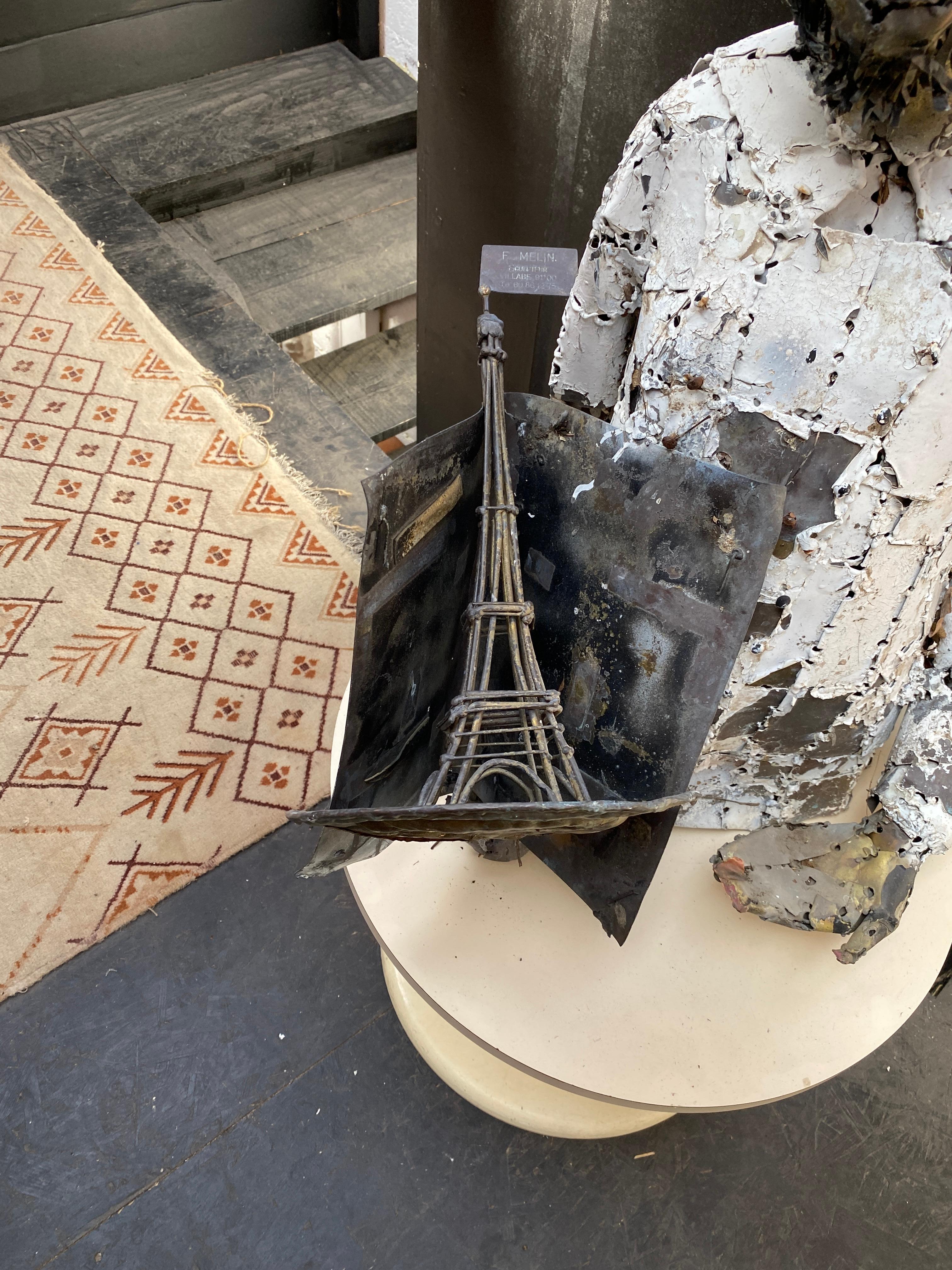Francois Melin '1942-2019' Großplastik:: Metall:: Darstellung eines Pariser Kochs im Zustand „Gut“ im Angebot in Saint-Ouen, FR