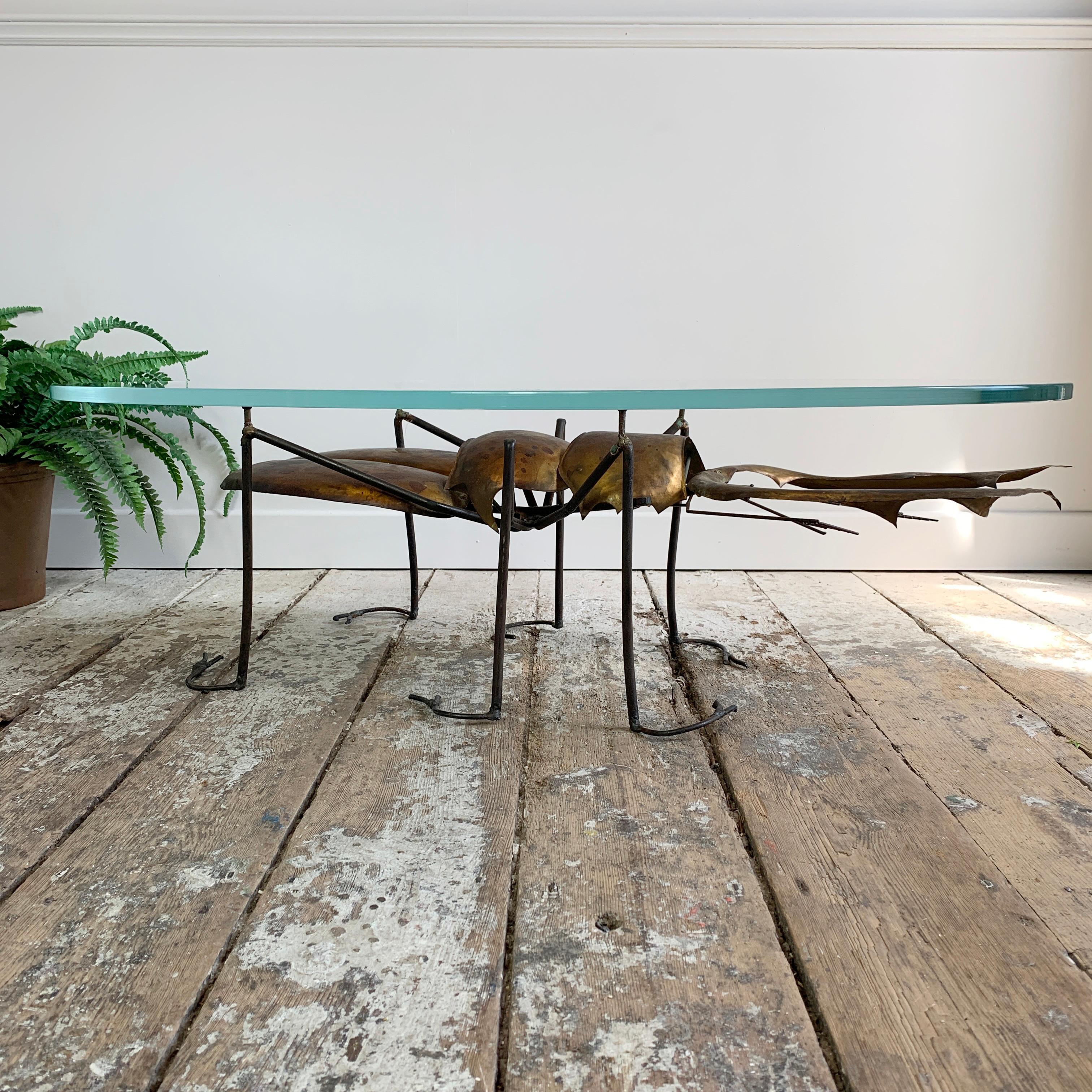 French Francois Melin Stag Beetle Table, 1970