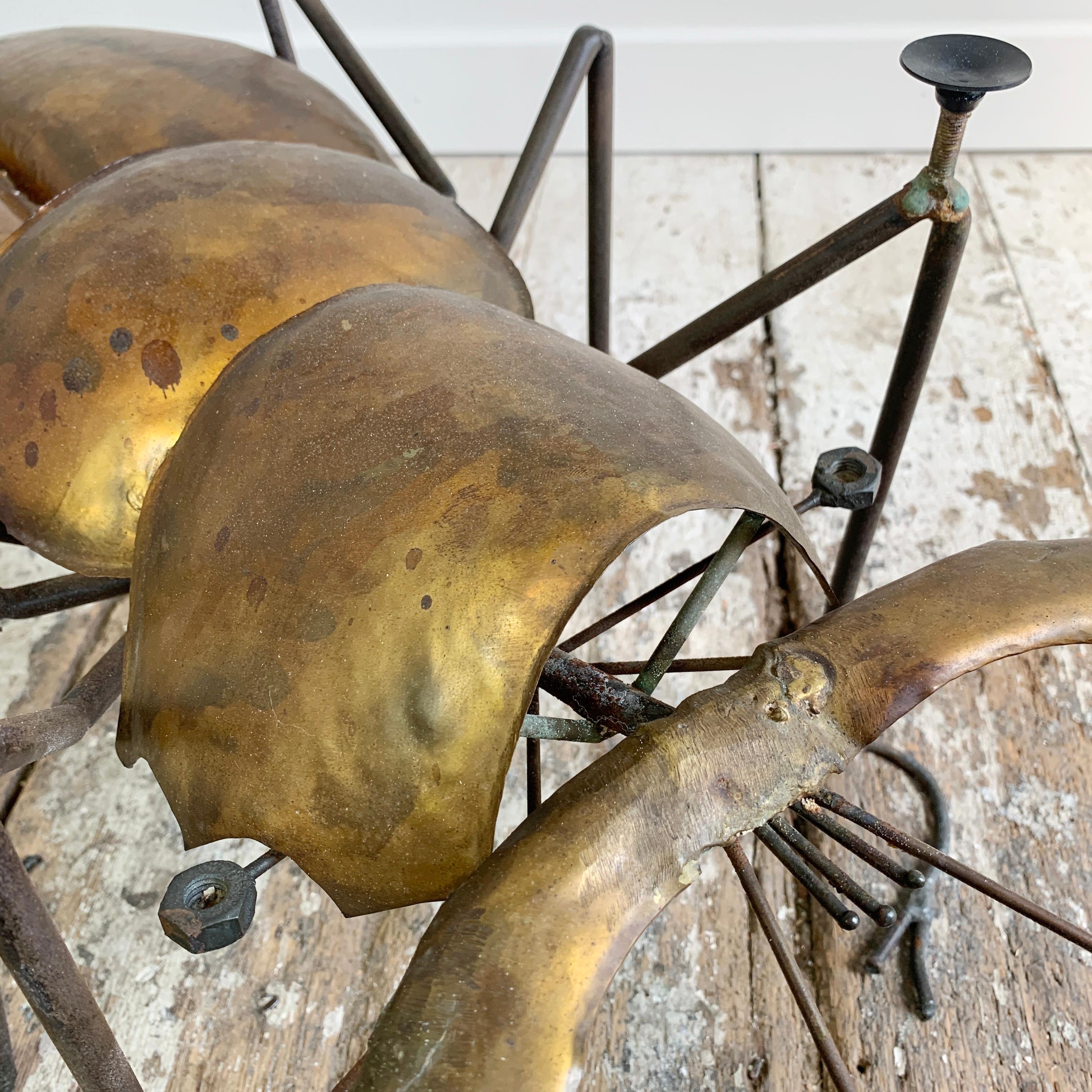 Hand-Crafted Francois Melin Stag Beetle Table, 1970