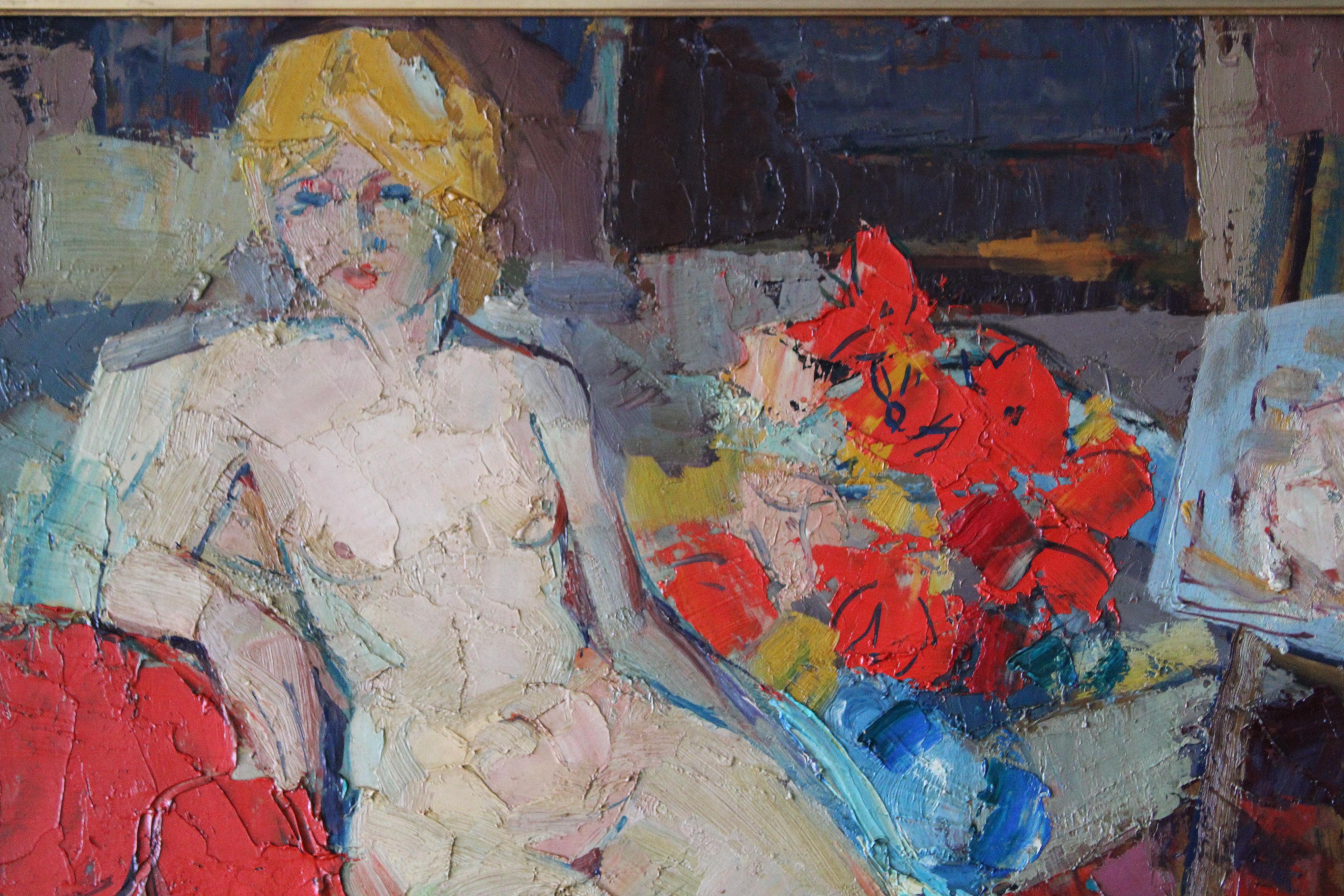 Pintura al Óleo Desnudo, Pintura Figurativa Desnudo, Retrato Desnudo, pintura al óleo mujer 5