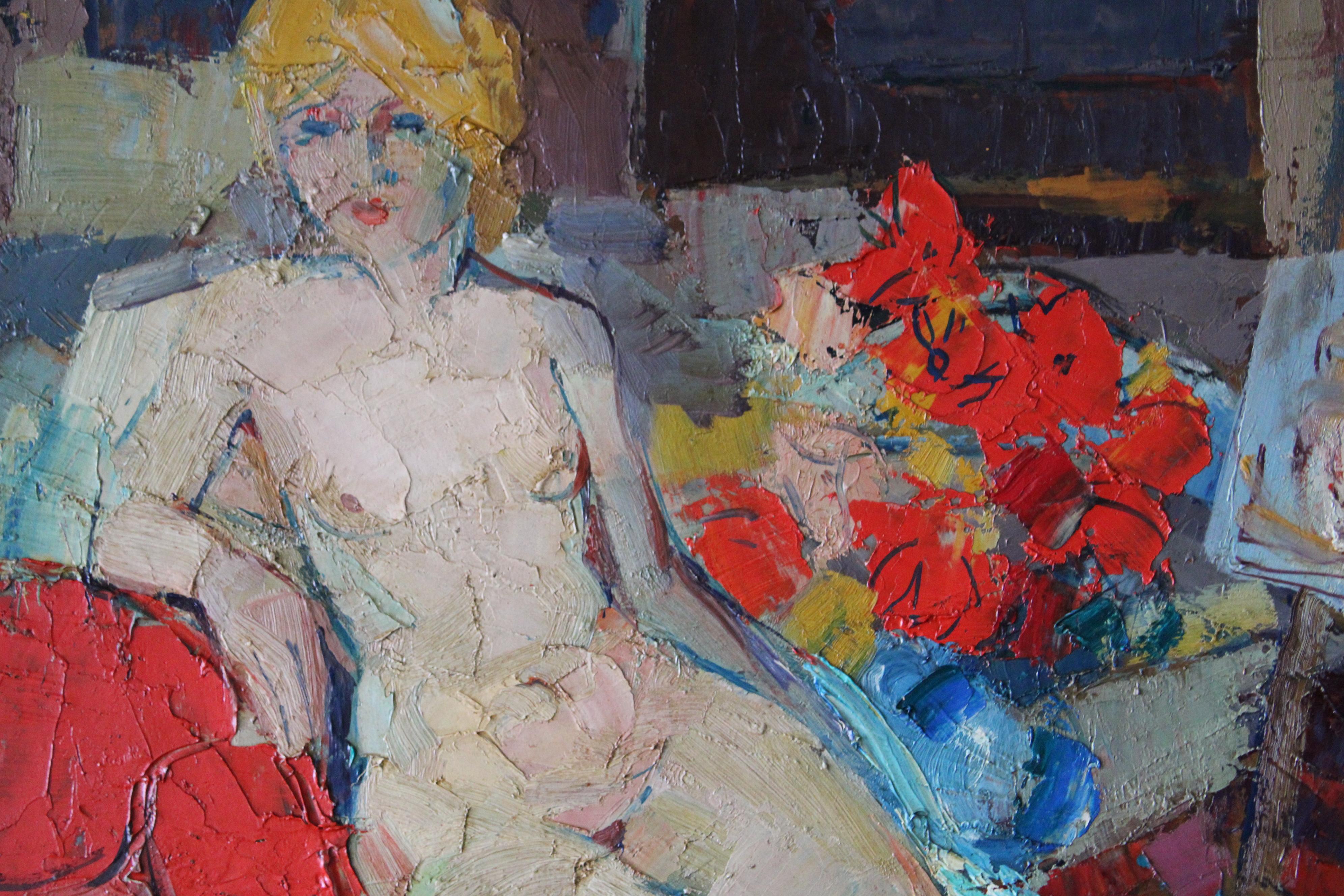 Pintura al Óleo Desnudo, Pintura Figurativa Desnudo, Retrato Desnudo, pintura al óleo mujer 2