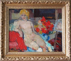 Pintura al Óleo Desnudo, Pintura Figurativa Desnudo, Retrato Desnudo, pintura al óleo mujer