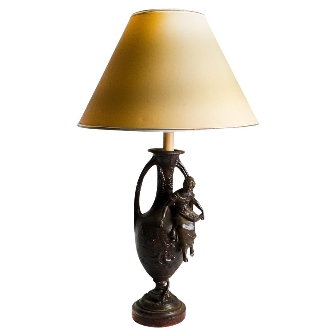François Moreau Amphora Lamp, 19th Century For Sale