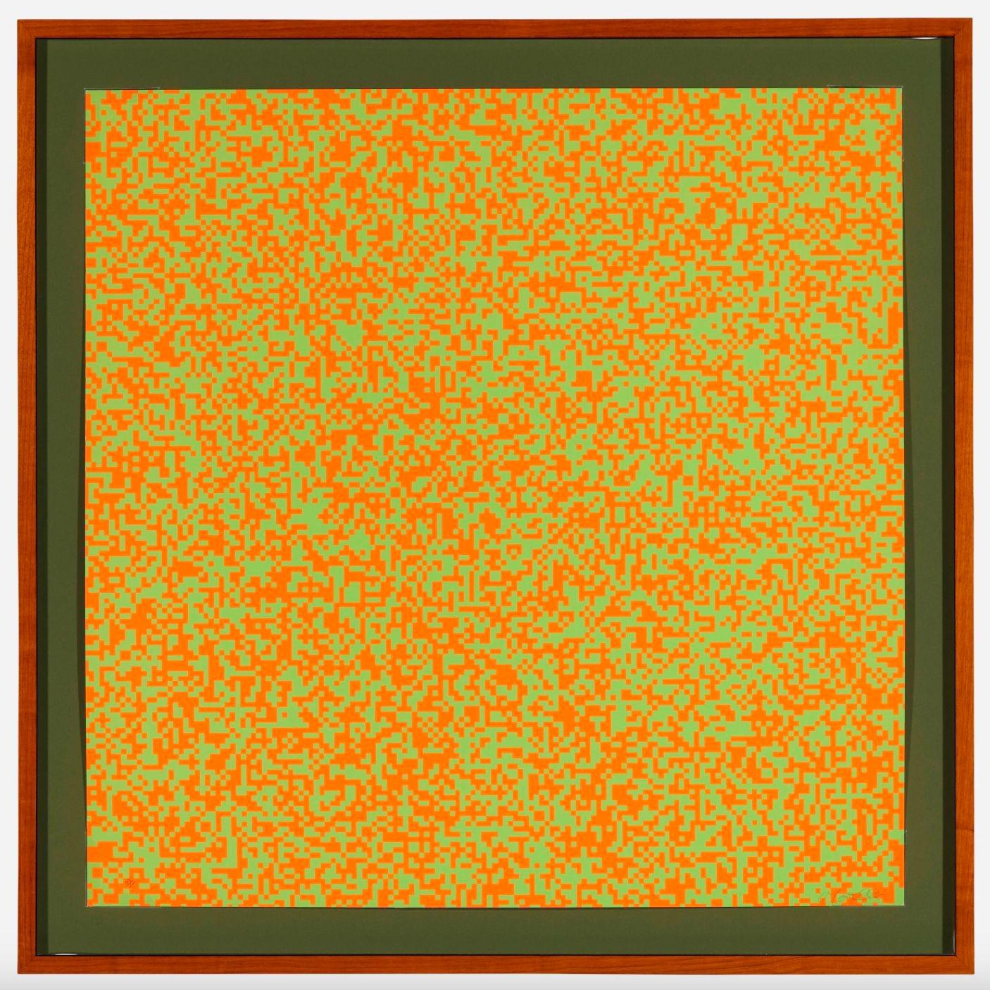 François Morellet 40.000 Carrs, Serigrafia a due colori.
Firmato e numerato sui bordi inferiori 