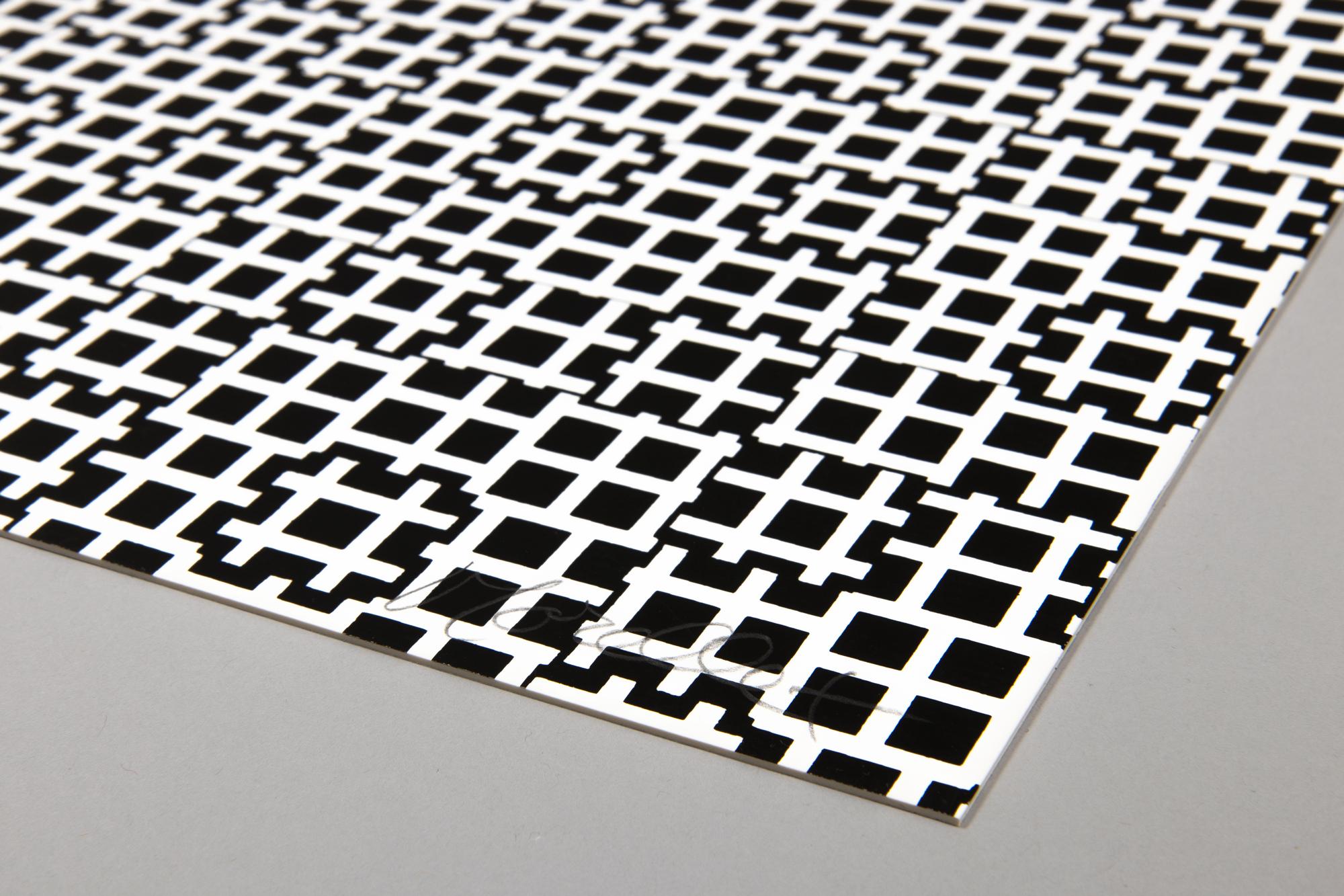 François Morellet, Tramas: Cartera de 8 Serigrafías Firmadas, Arte Abstracto - Print de Francois Morellet