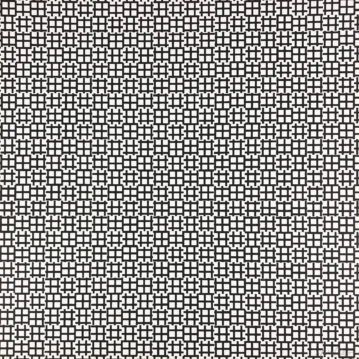 François Morellet (French, 1926-2016)
Trames Portfolio, 1965
Medium: 8 screenprints on cardboard
Dimensions: 62 × 62 cm (24 2/5 × 24 2/5 in)
Edition of 125: Each serigraph hand signed and numbered in pencil
Publisher: Printed by Poldi Domberger