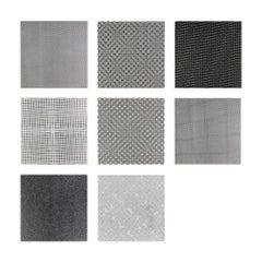 François Morellet, Tramas: Cartera de 8 Serigrafías Firmadas, Arte Abstracto