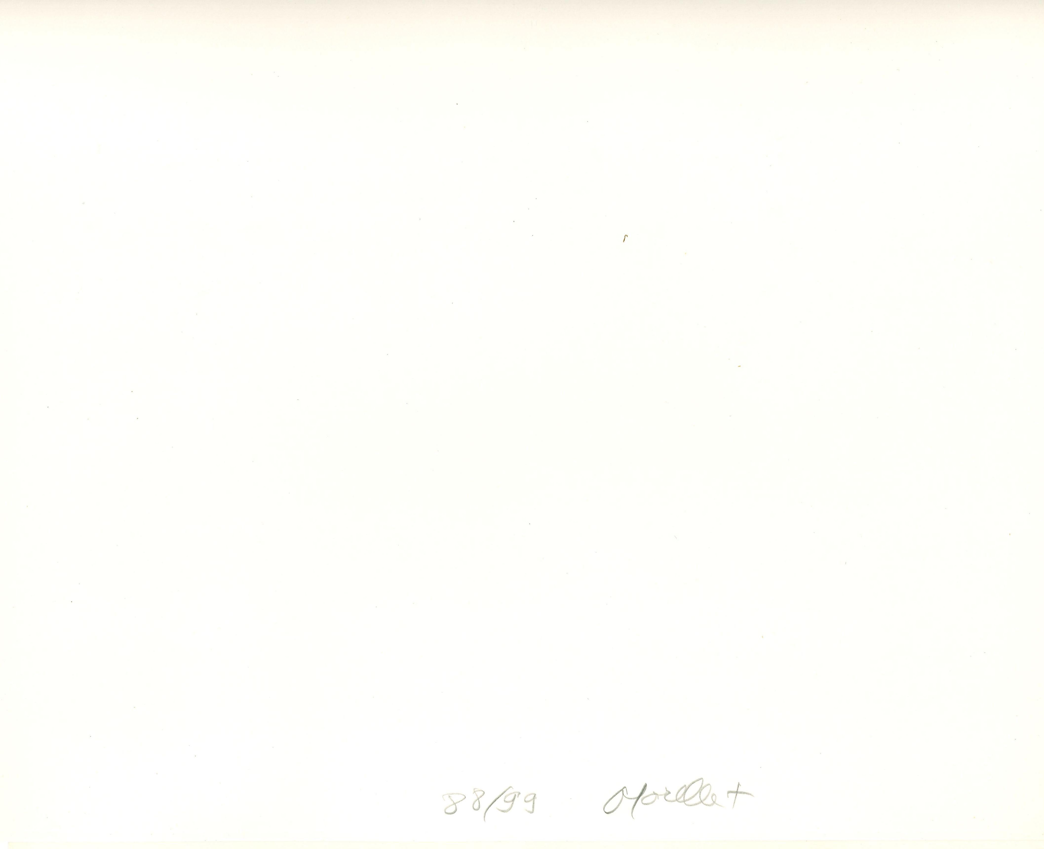 Sich kreuzende Linien - Platte 3 - Siebdruck von François Morellet - 1975 – Print von Francois Morellet