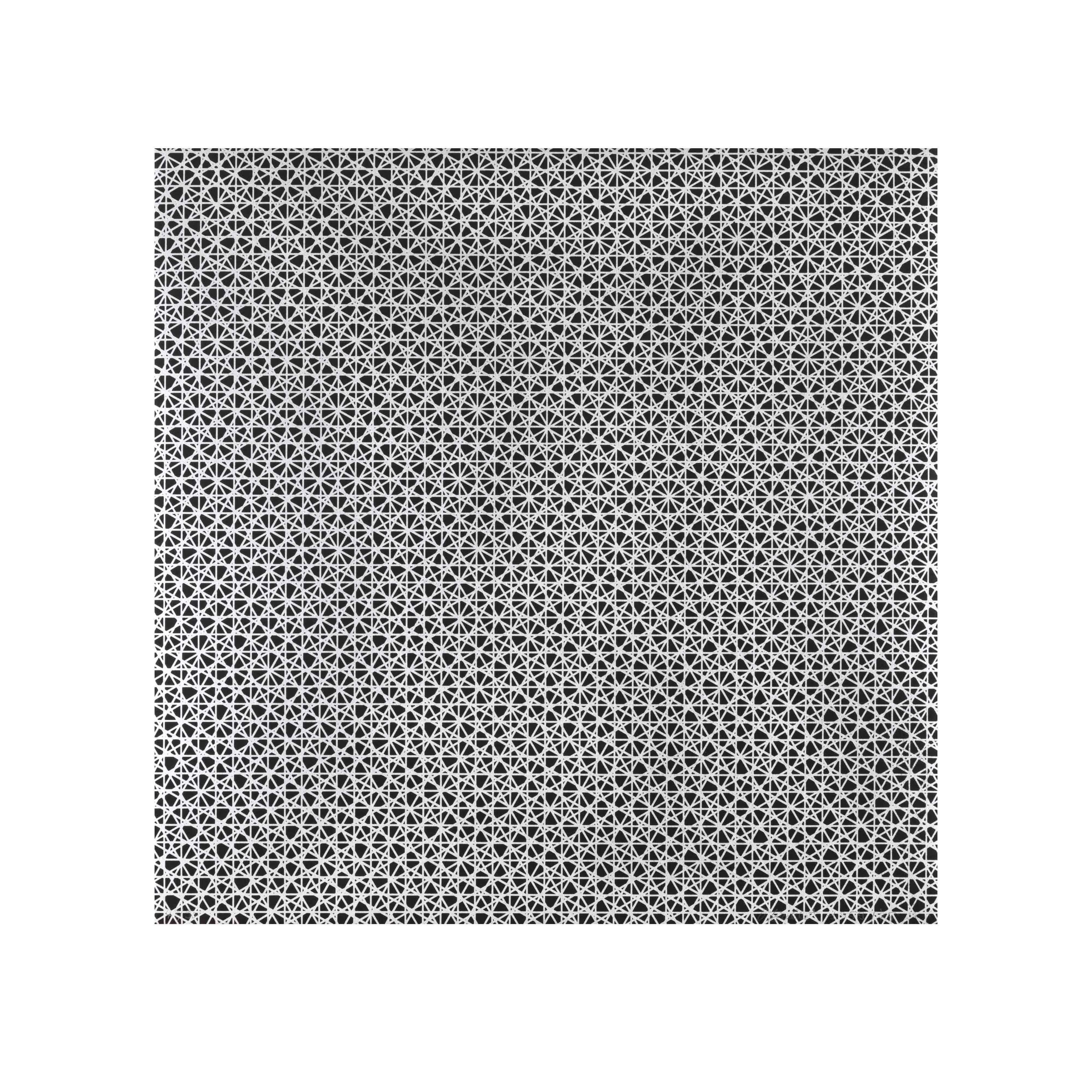Serigrafia originale su carta Fabriano Rosaspina di Francois Morellet, firmata e datata a matita in basso a destra, numerata a sinistra. da una cartella di dieci serigrafie, tratte da opere eseguite dal 1952 al 1961, stampate da Plura Edizioni,