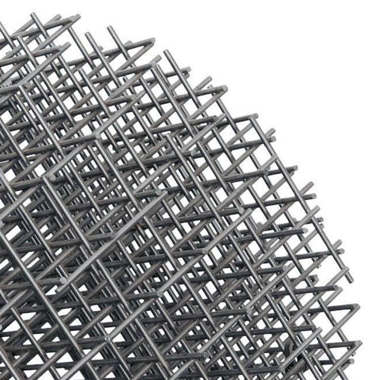 SFERA-TRAME (SCULTURA) - Abstract Sculpture Grigio di Francois Morellet