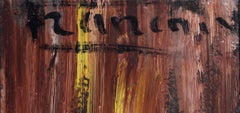«Chico moreno con sombrero», gouache firmado con collage de François Paris