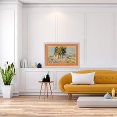 Paysage en Provence Aquarelle de François Pascal, vers 1940