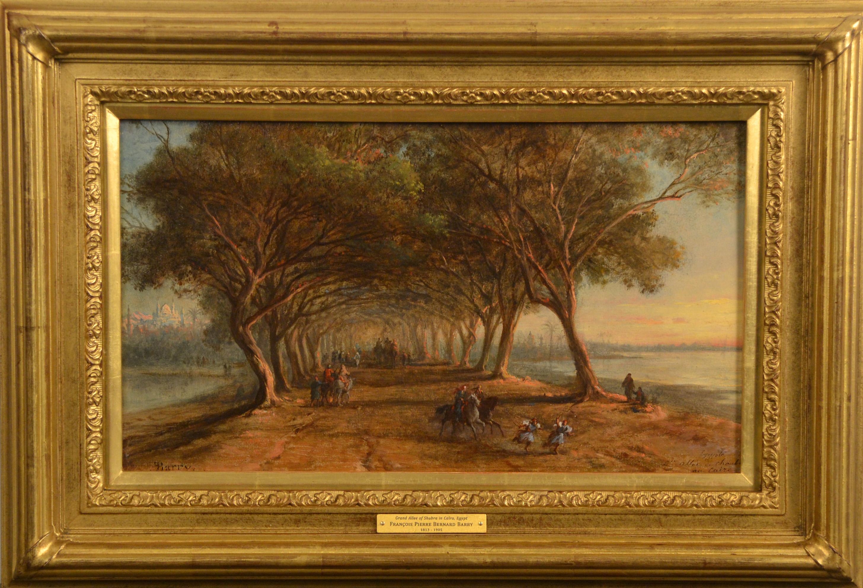 Grande Allee de Choubra au Caire', Il Cairo, Egitto - Painting di François Pierre Barry 