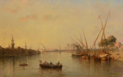 'Vue prise du Pont de Zagazig a Damiette' , Nile Delta , Egypt