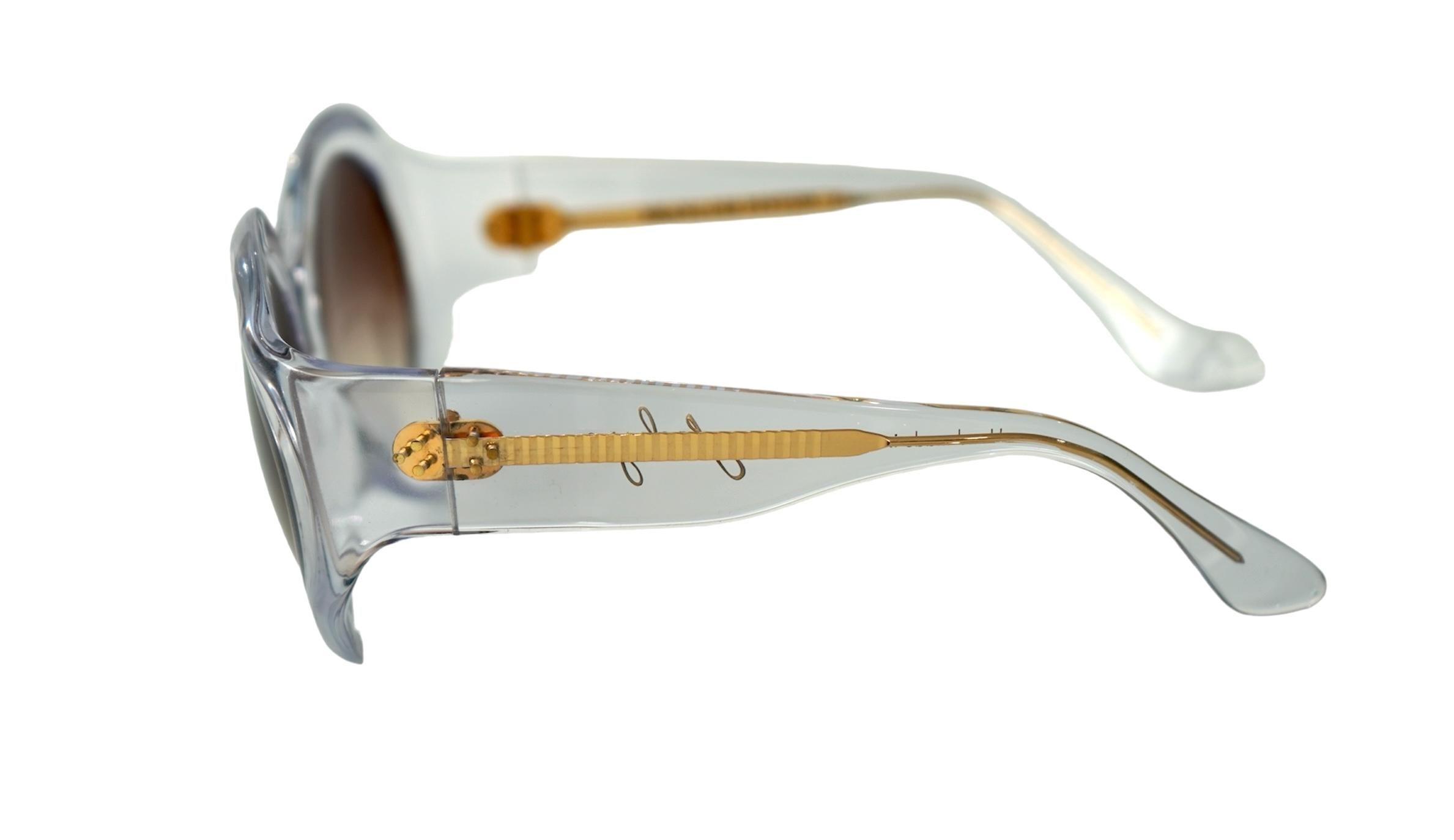 Gray François Pinton Paris Jackie 2 Round Sunglasses