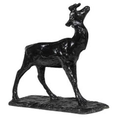 Vintage François Pompon. “Cerf Bramant”, bronze, 2006 print.