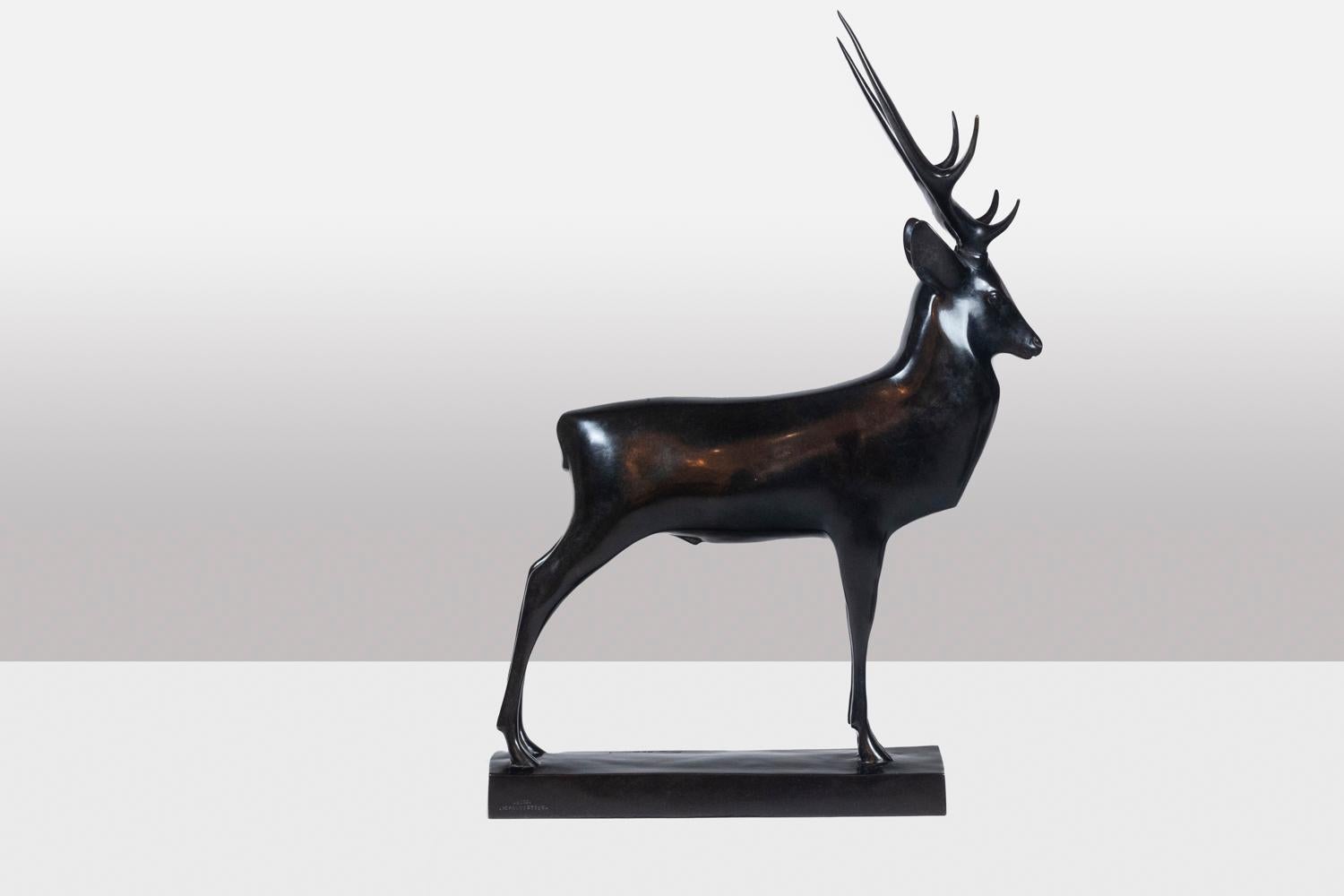 François Pompon. Grand Cerf, bronze, 2006 en vente 4