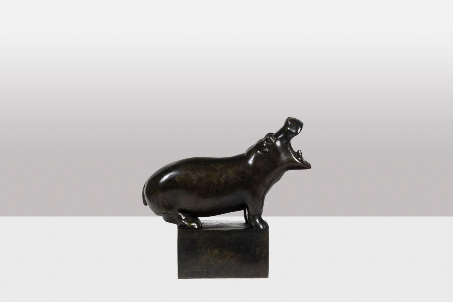 François Pompon. “Hippopotame”, bronze, 2006 print. For Sale 5