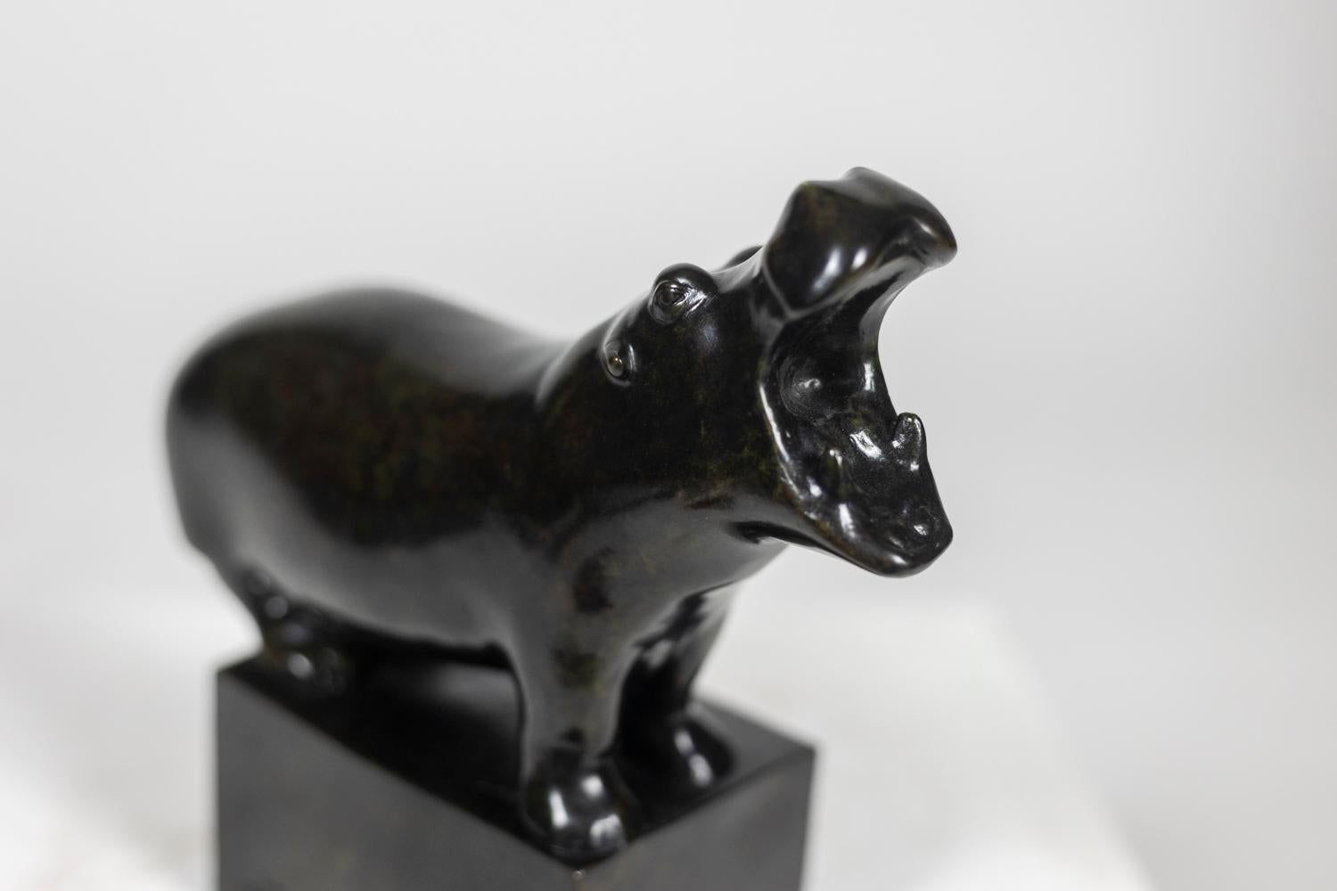 François Pompon. Hippopopotame, bronze, impression de 2006 en vente 4