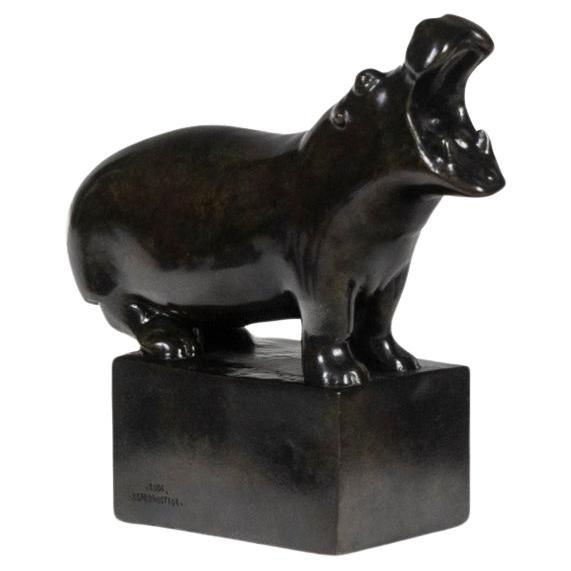 François Pompon. “Hippopotame”, bronze, 2006 print. For Sale